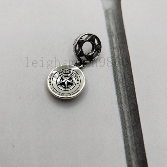 Pandora Marvel The Avengers Captain America Shield Dangle Charm - Picture 4 of 6